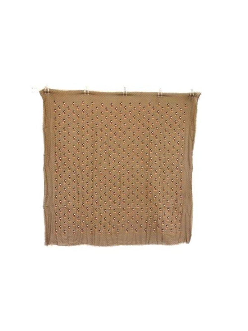 ★SOLD★ Gucci Disney Collaboration Mickey Mouse Micro GG Rayon Silk Shawl Brown - Picture 2 of 7